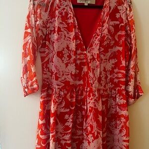 Rory Beca Red and White Ruffled Tiered Sundress